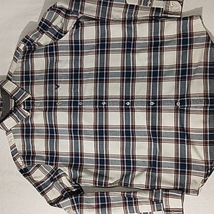 American Eagle Outfitters‎ XL Tall Classic Fit Plaid Cotton Long Sleeve S…